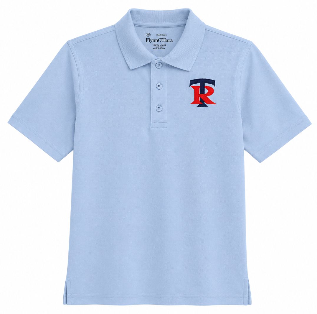 Blue S/S Polo w/Logo