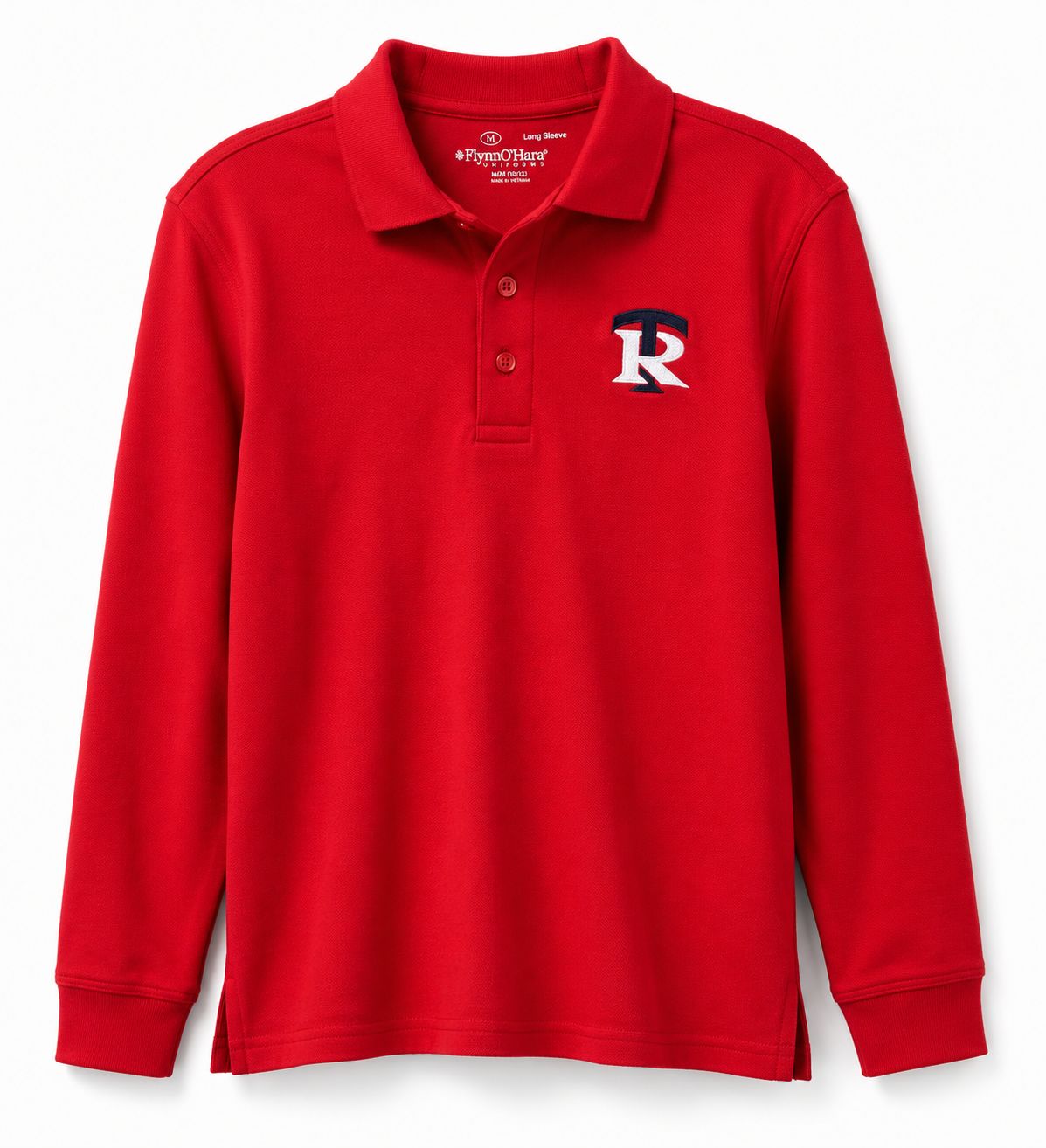 Red L/SPolo  w/ Logo