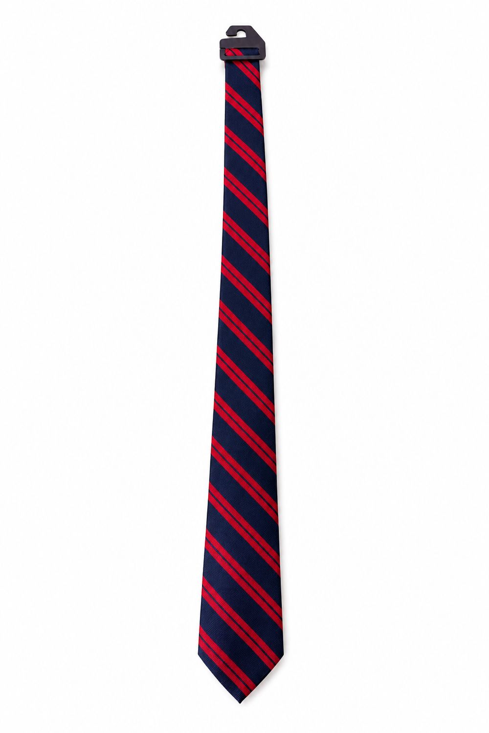 Navy &amp; Red Striped Tie, Size: 52