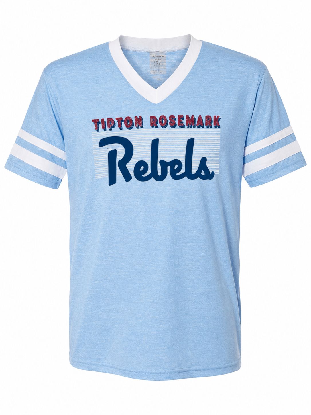 Light blue v-neck  ringer