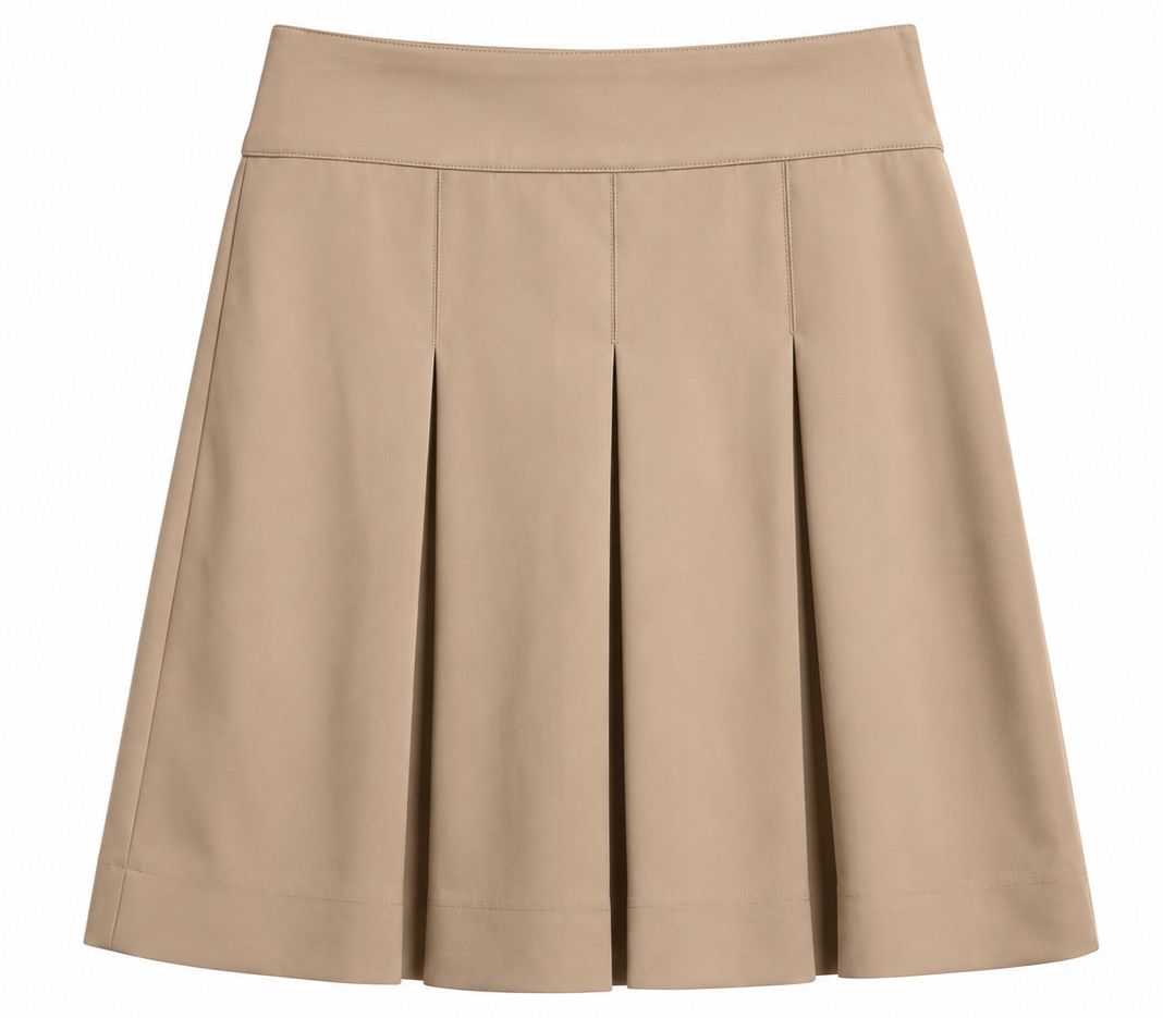 Khaki Box Pleat Skort MS/HS
