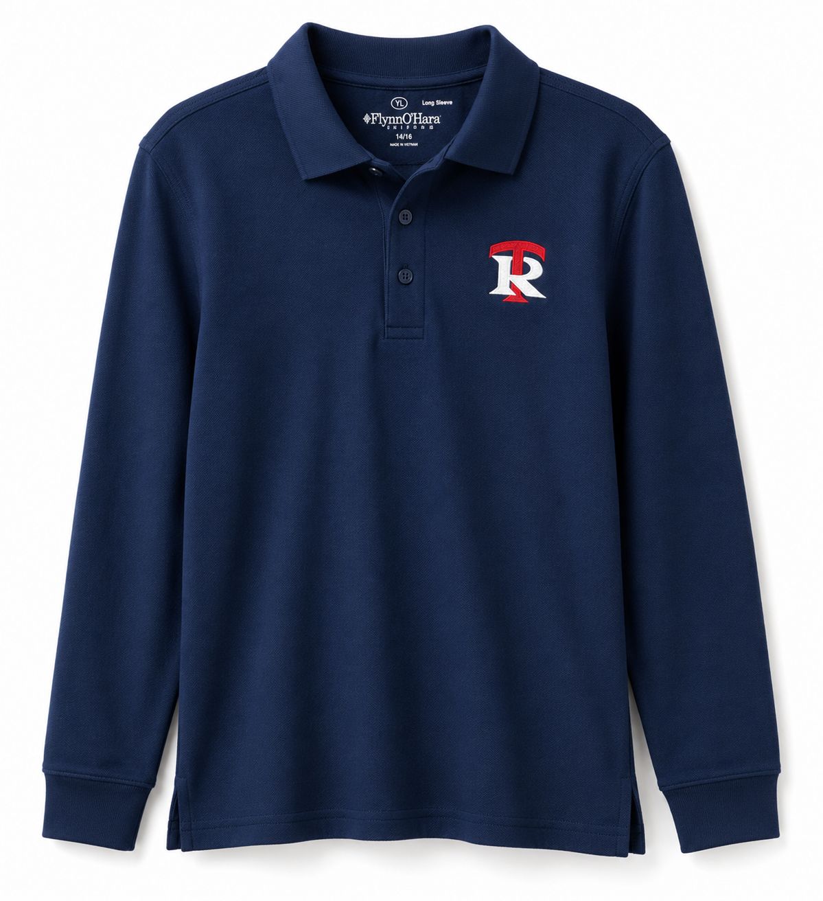 Navy L/S Polo  w/Logo