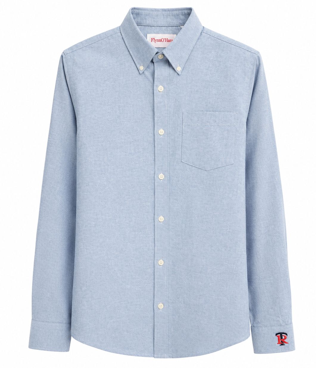 Blue L/S Oxford Blouse-Womens
