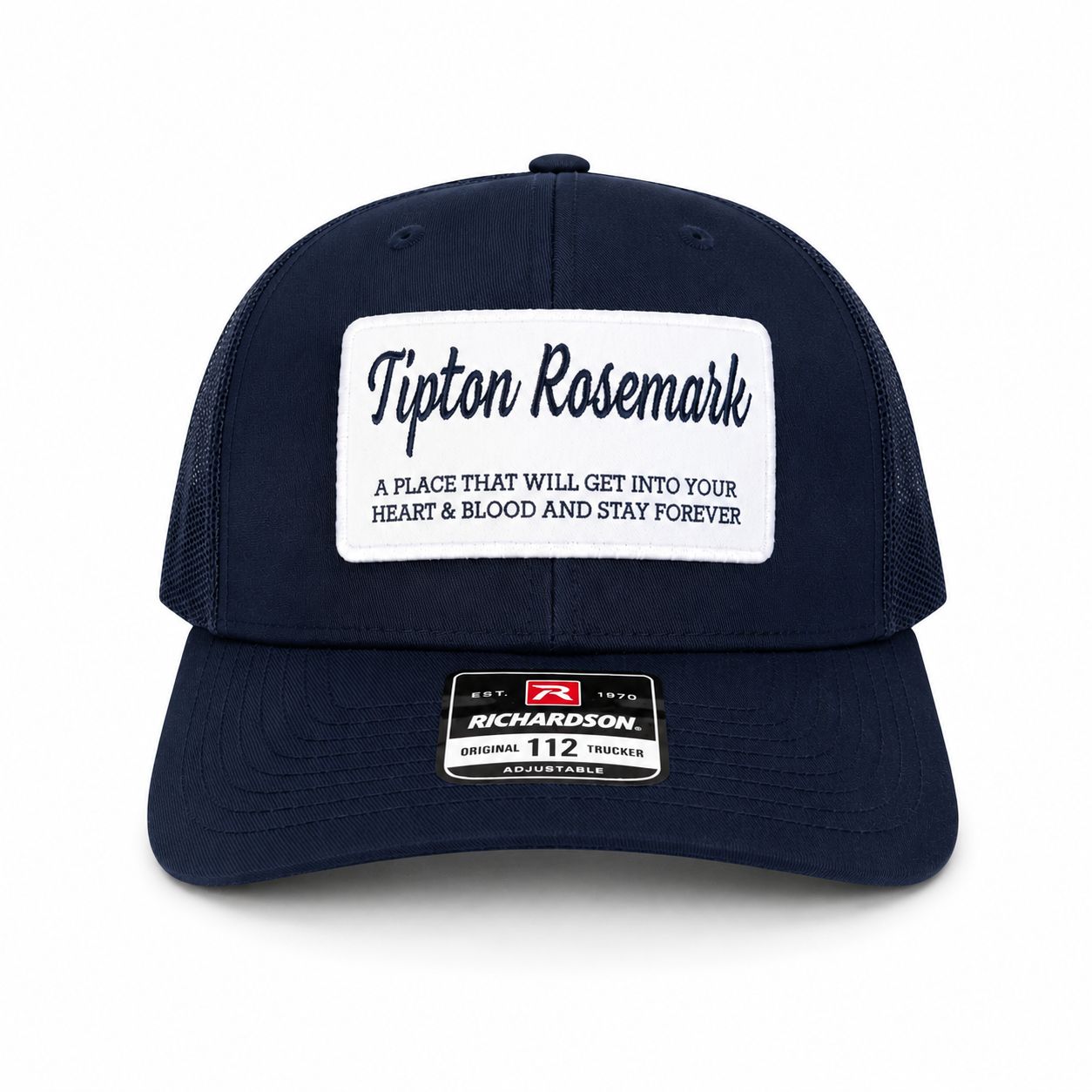 navy trucker hat