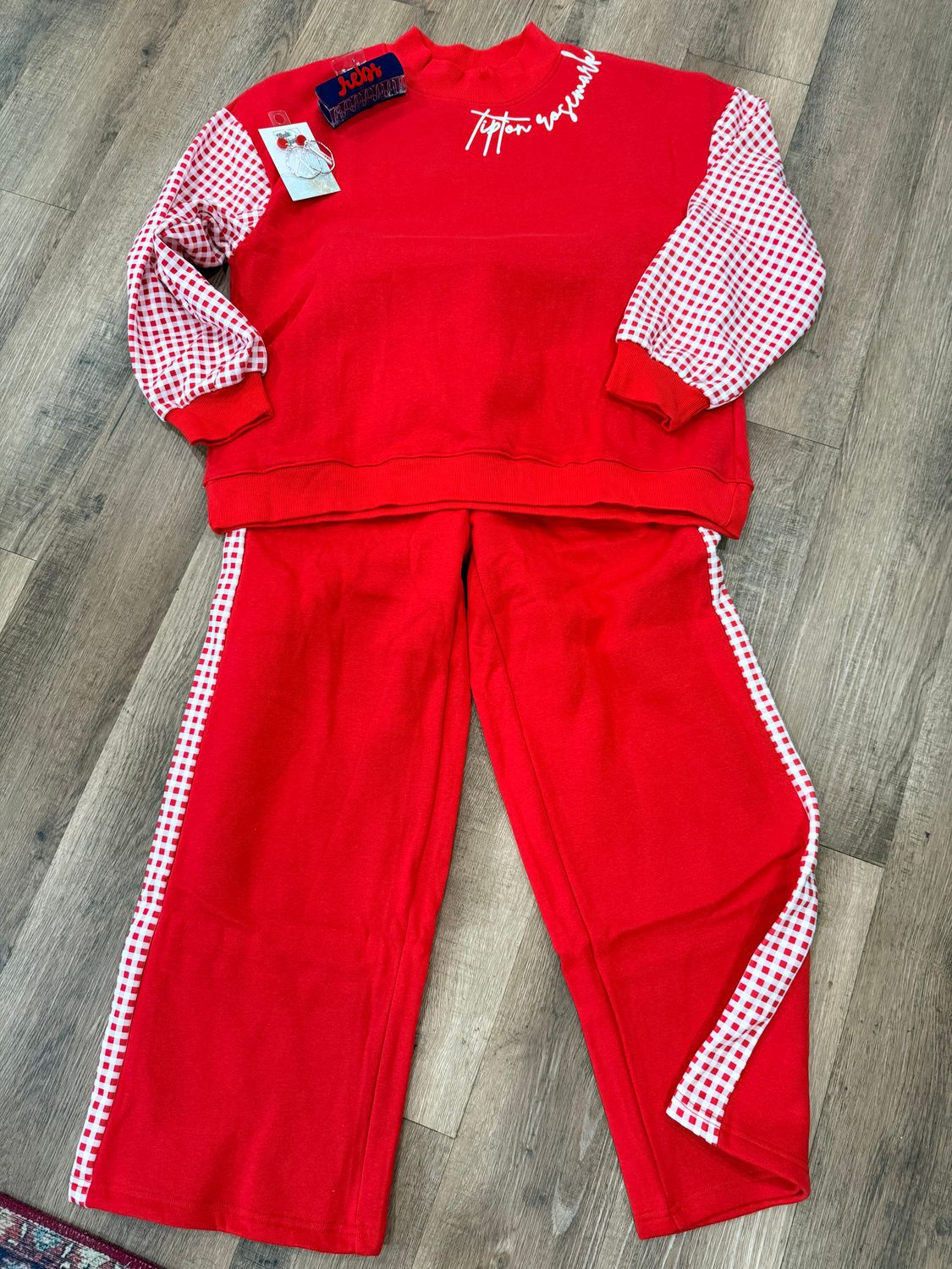 Red Gingham Set