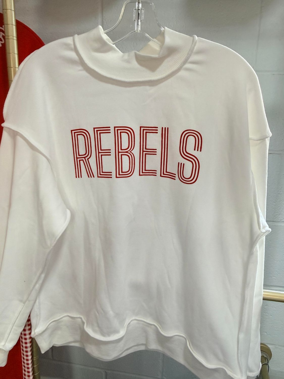 White Mockneck Sweatshirt