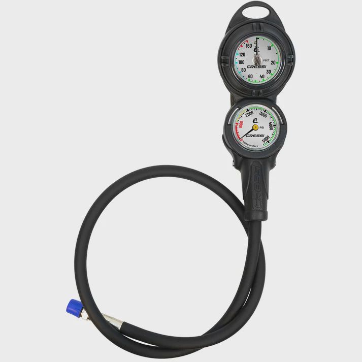 CRESSI PD2 PRESSURE GAUGE + DEPTH GAUGE CONSOLE