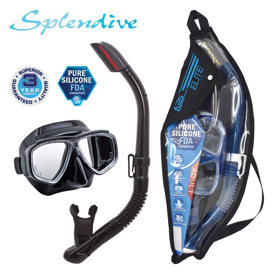 TUSA SPLENDIVE MASK WITH DRY SNORKEL SET