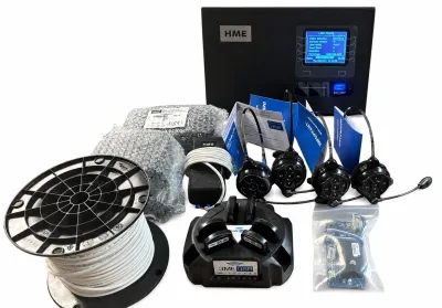 HME EOS|HD 6200 Drive-Thru Headset System w/4 EOS-HD HS, VDB102 Single Lane