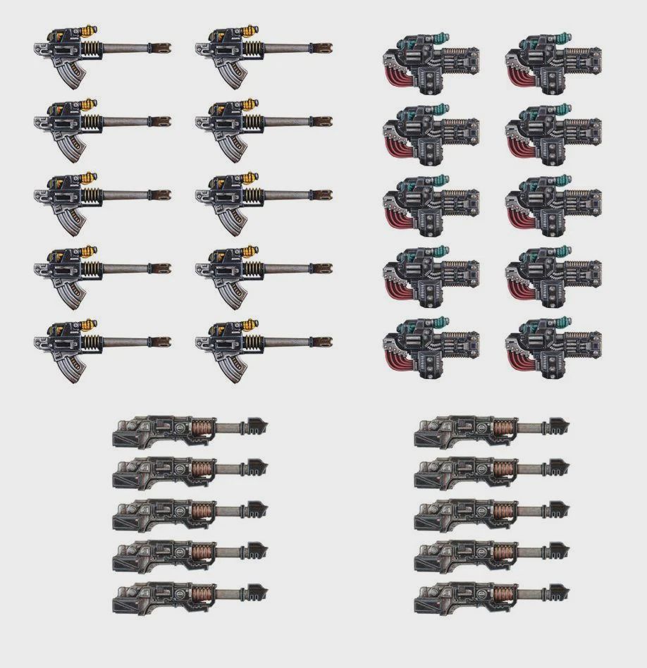 Heavy Weapons Upgrade Set – Volkite Culverins, Lascannons, And Autocannons