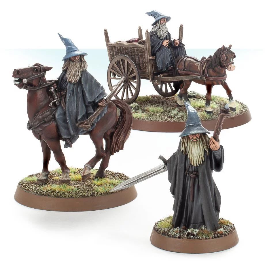 Gandalf The Grey Foot, Mounted And On Cart