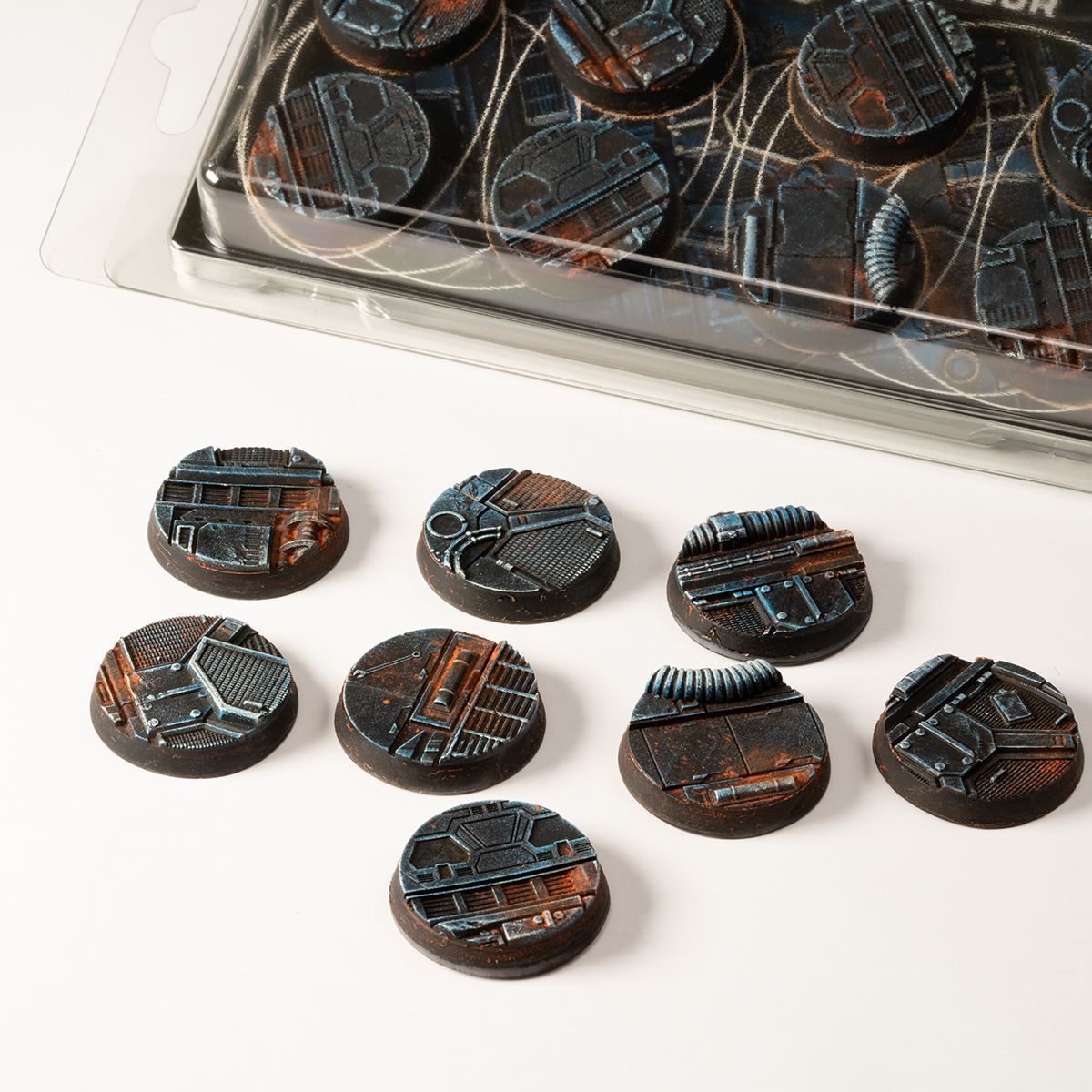GamersGrass - Spaceship Corridor Bases, Round 28mm (x8)