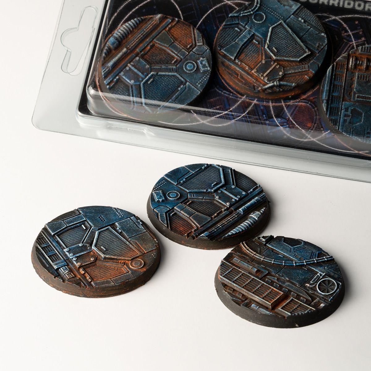 GamersGrass - Spaceship Corridor Bases, Round 50mm (x3)