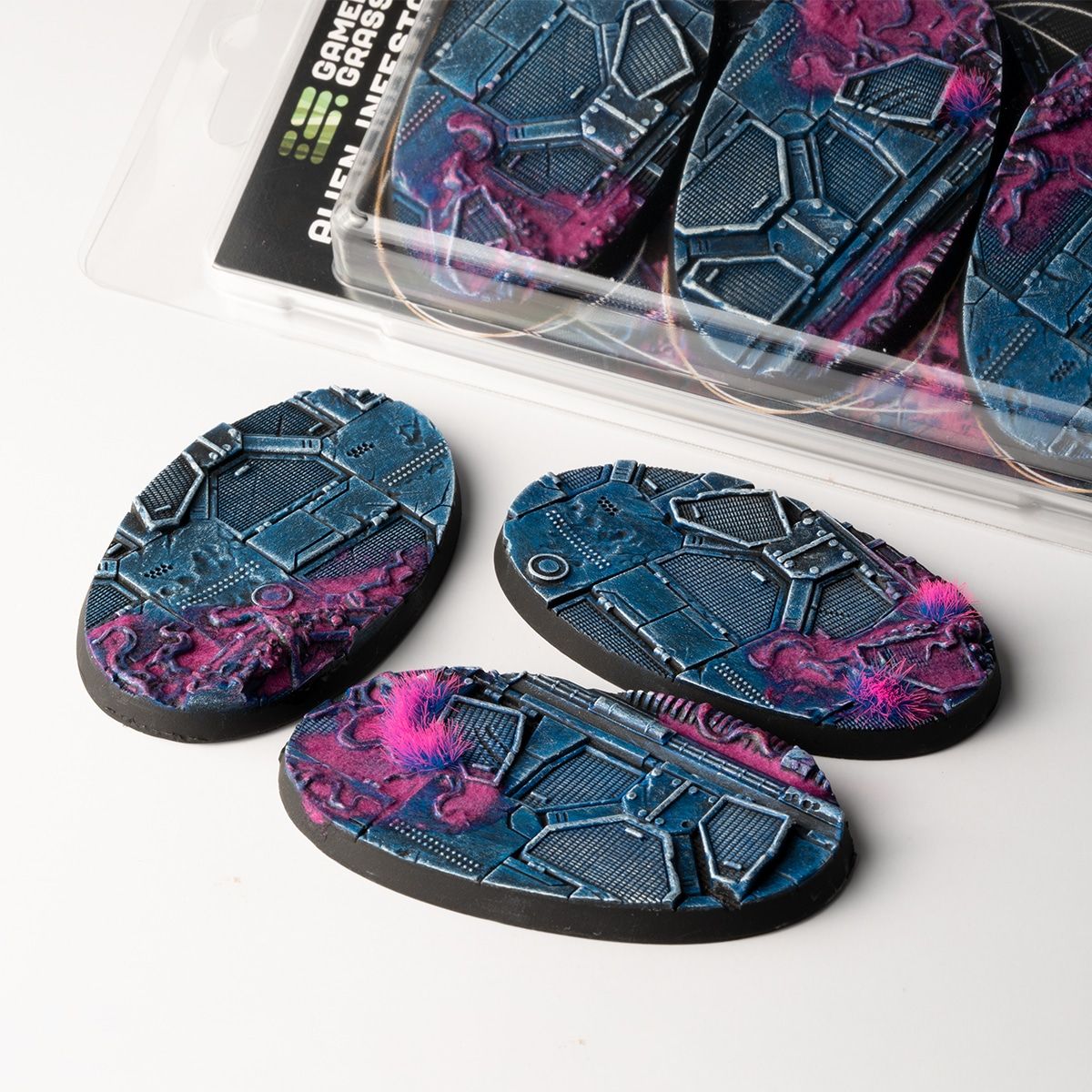 GamersGrass - Alien Infestation Bases, Oval 75mm (x3)