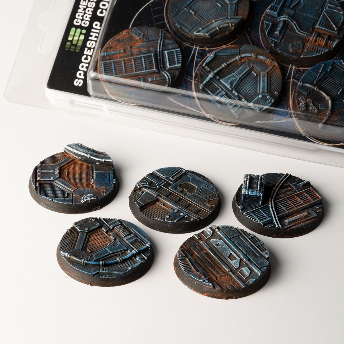GamersGrass - Spaceship Corridor Bases, Round 40mm (x5)