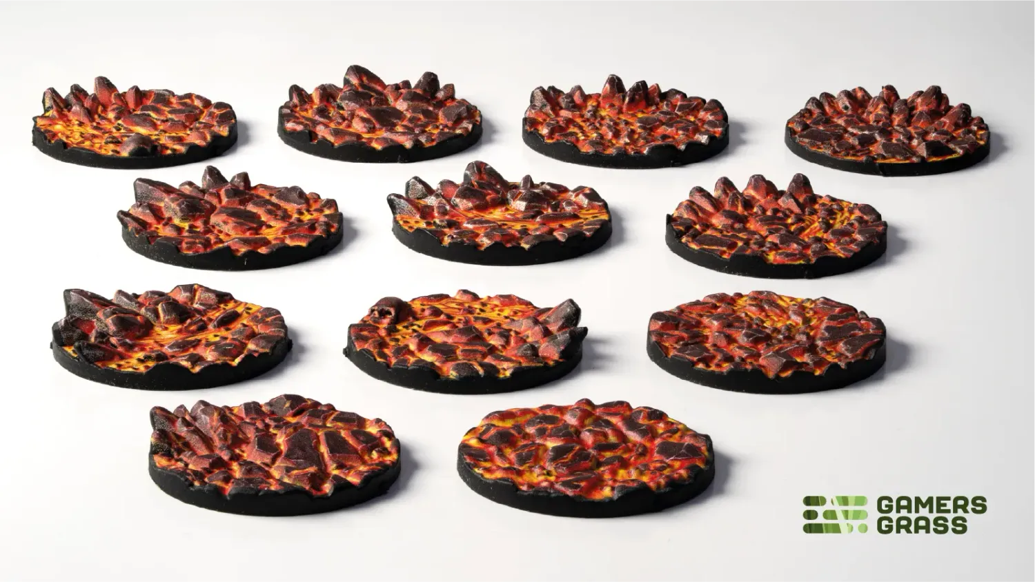 GamersGrass - Molten Lava – Round 25mm (x12)