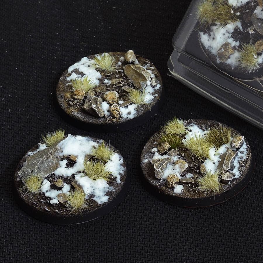 GamersGrass - Winter Bases, Round 50mm (x3)