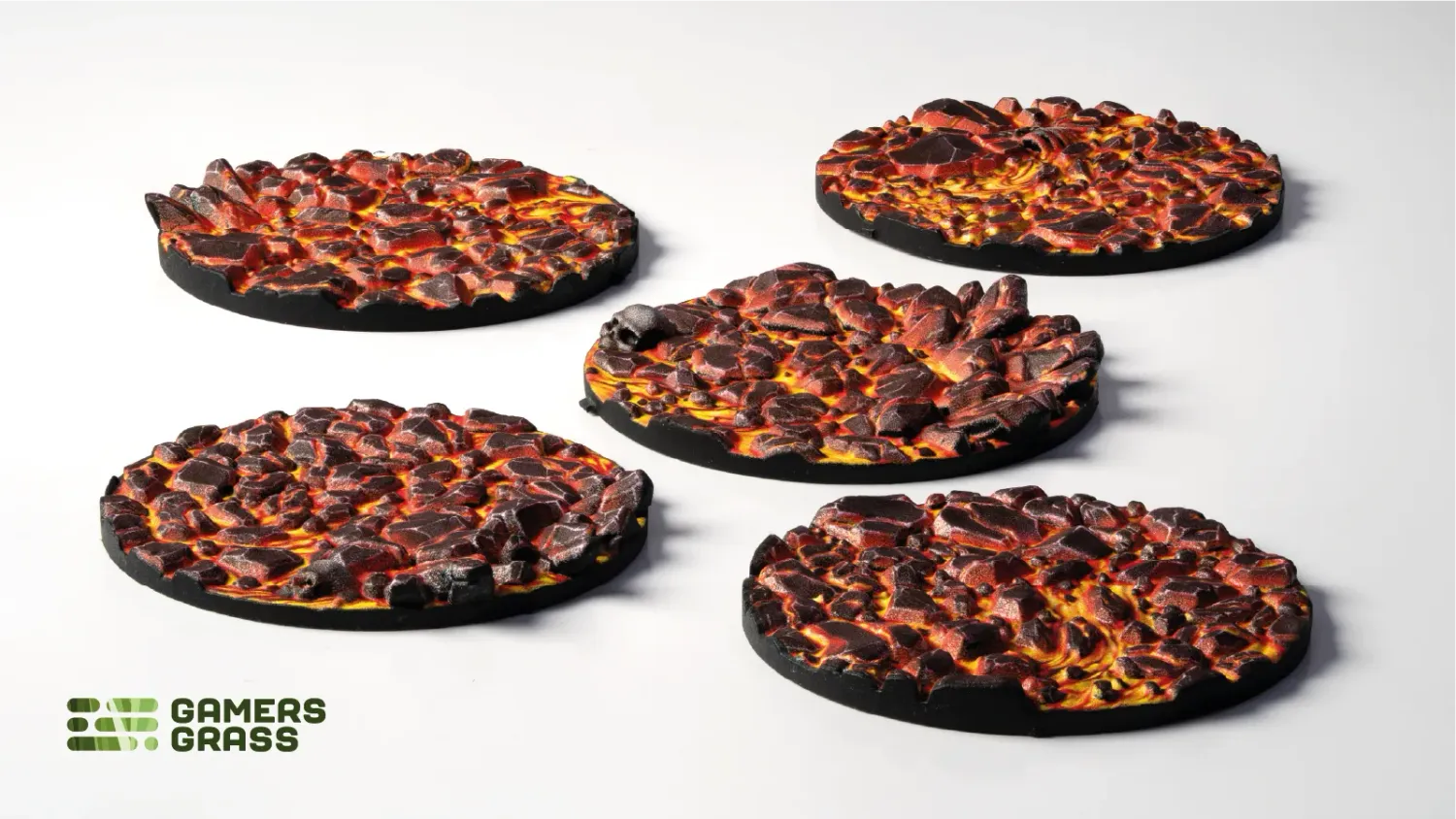 GamersGrass - Molten Lava – Round 40mm (x5)