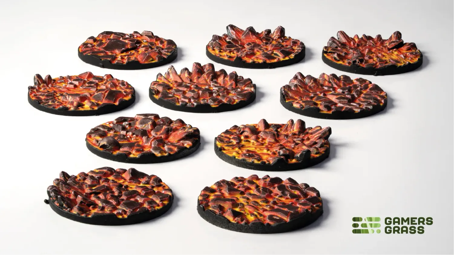 GamersGrass - Molten Lava – Round 28mm (x10)