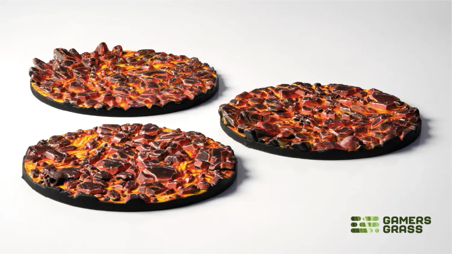 GamersGrass - Molten Lava – Round 50mm (x3)
