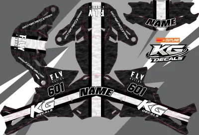 FLY RACING FORMULAE 3 HELMET WRAP — LINES BLK WHITE CAMEO FLY RACING FORMULAE 3 HELMET WRAP — LINES BLK WHITE CAMEO