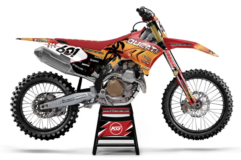 DUCATI SEMI CUSTOM BIKE DECALS — SARDEGNA BEACH DESMO
