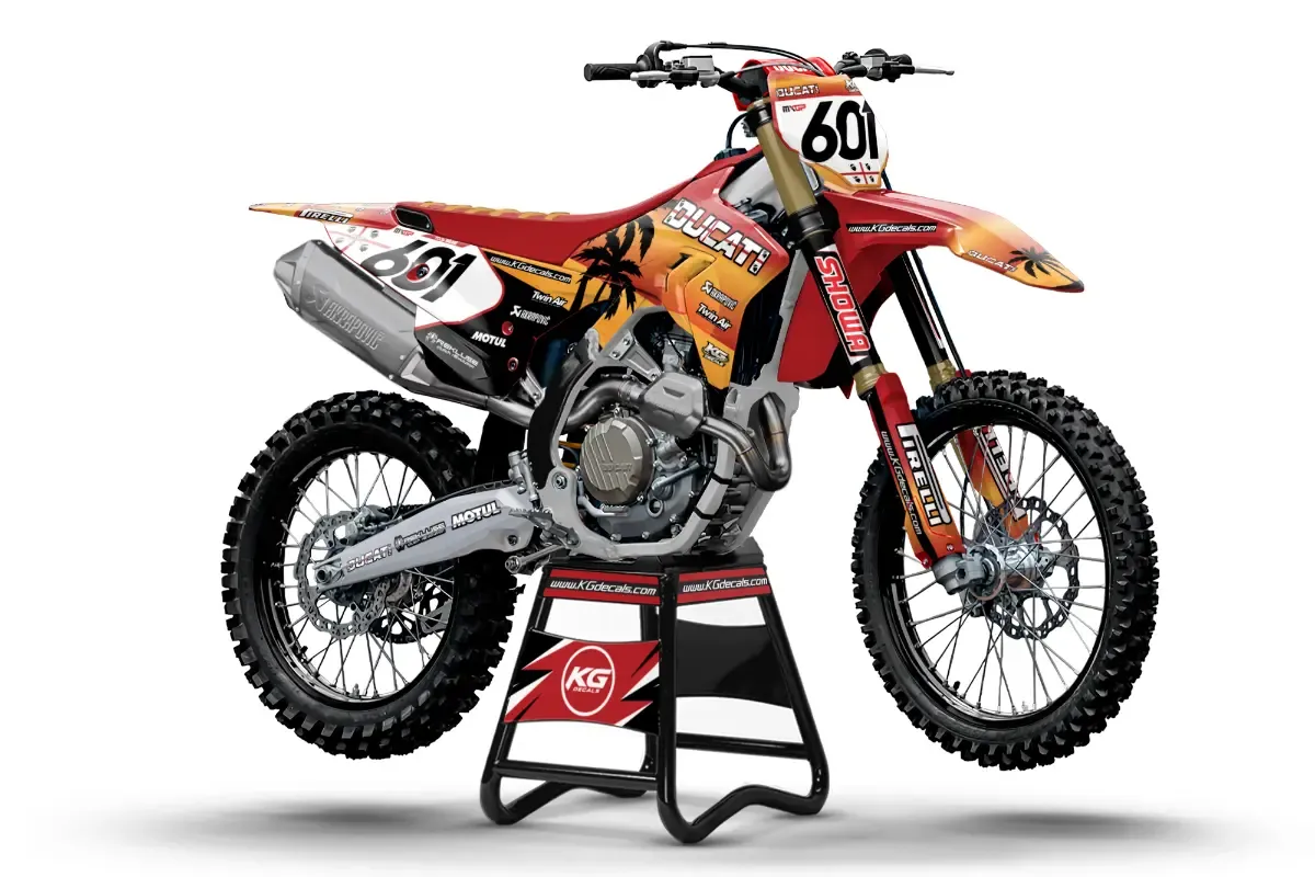 DUCATI SEMI CUSTOM BIKE DECALS — SARDEGNA BEACH DESMO