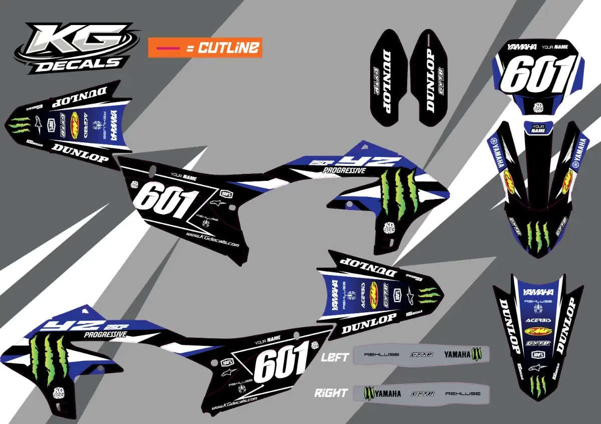 YAMAHA SEMI CUSTOM BIKE DECALS — FACTORY STAR
