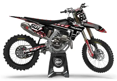 TRIUMPH SEMI CUSTOM BIKE DECALS — MXGP LATVIA BLACK VOLTAGE