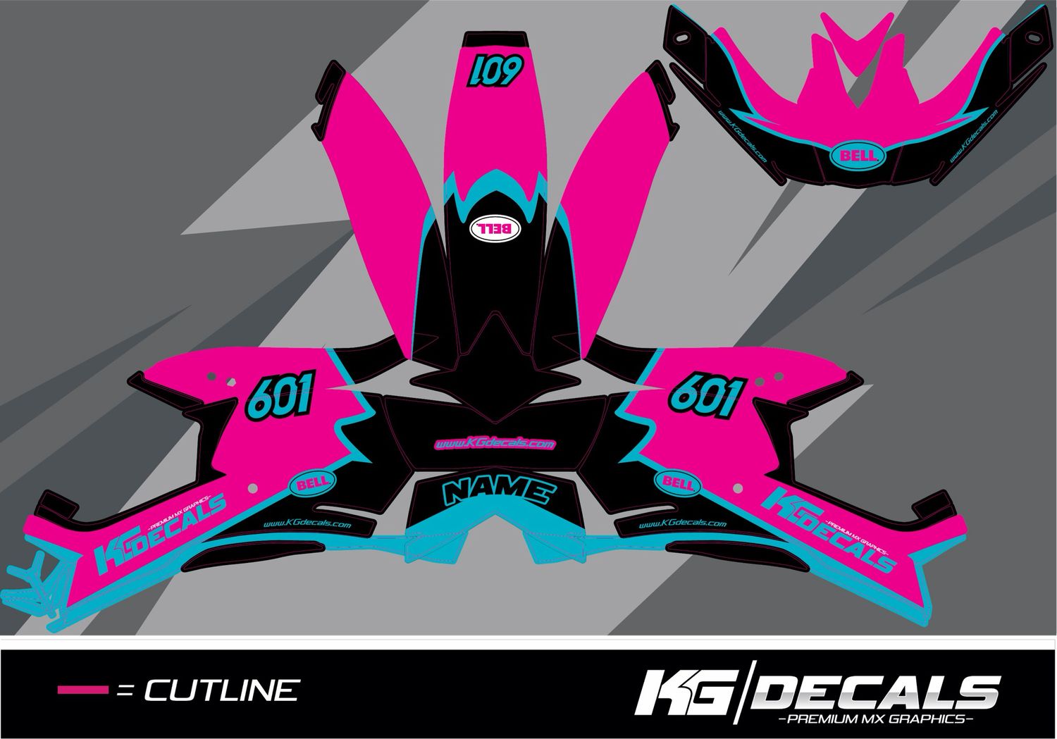 BELL MOTO 10 HELMET WRAP — STRIKE CYBER PUNCH