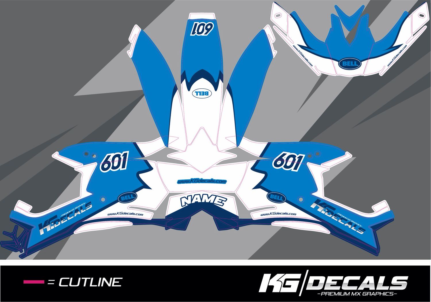 BELL MOTO 10 HELMET WRAP — STRIKE ARCTIC INVERSE