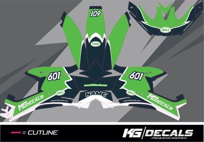 BELL MOTO 10 HELMET WRAP — STRIKE TOXIC STORM