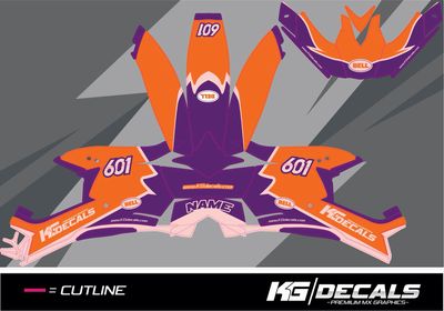 BELL MOTO 10 HELMET WRAP — STRIKE SUNSET FADE