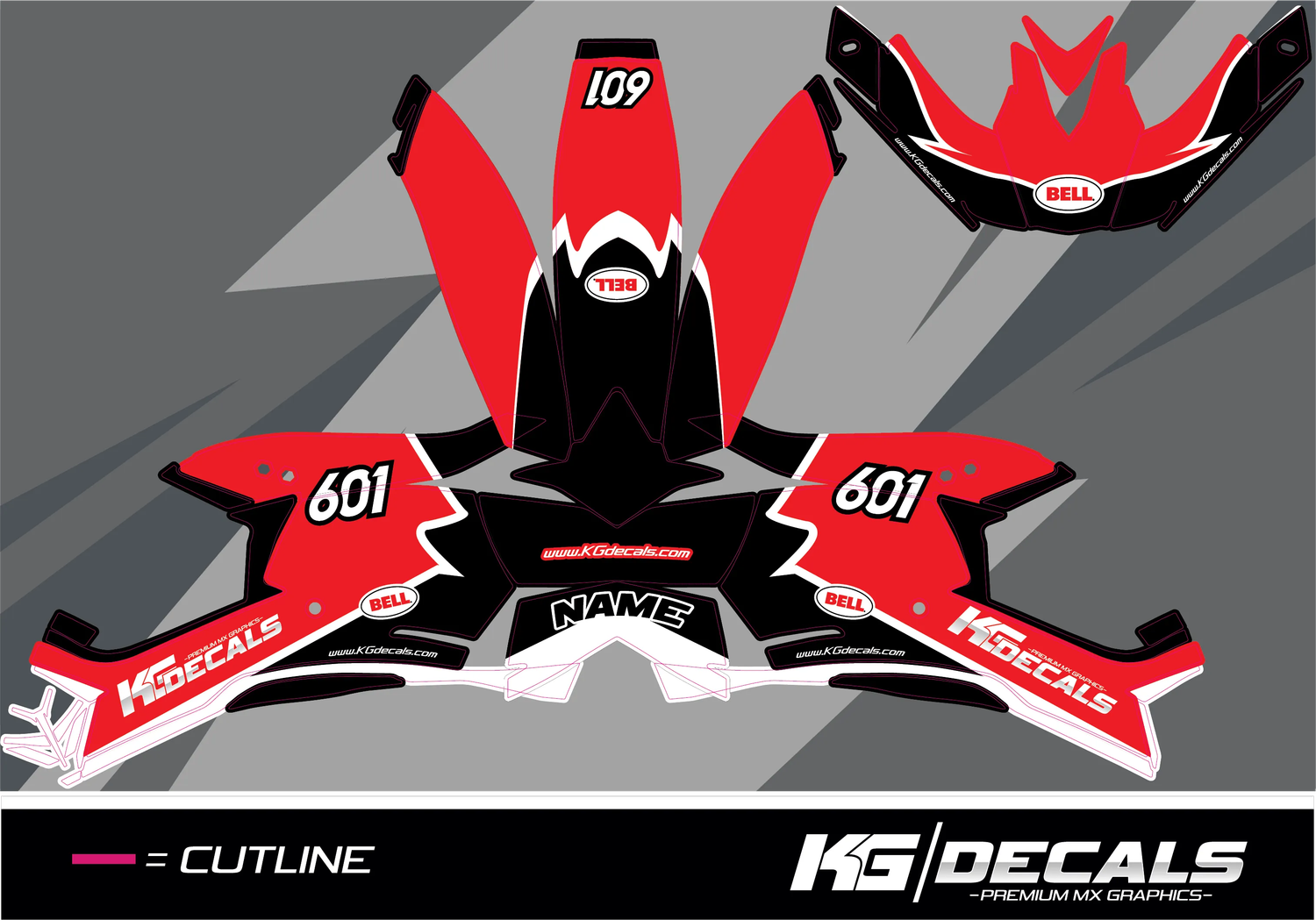 BELL MOTO 10 HELMET WRAP — STRIKE REDLINE
