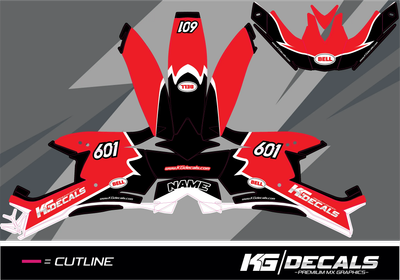 BELL MOTO 10 HELMET WRAP — STRIKE REDLINE