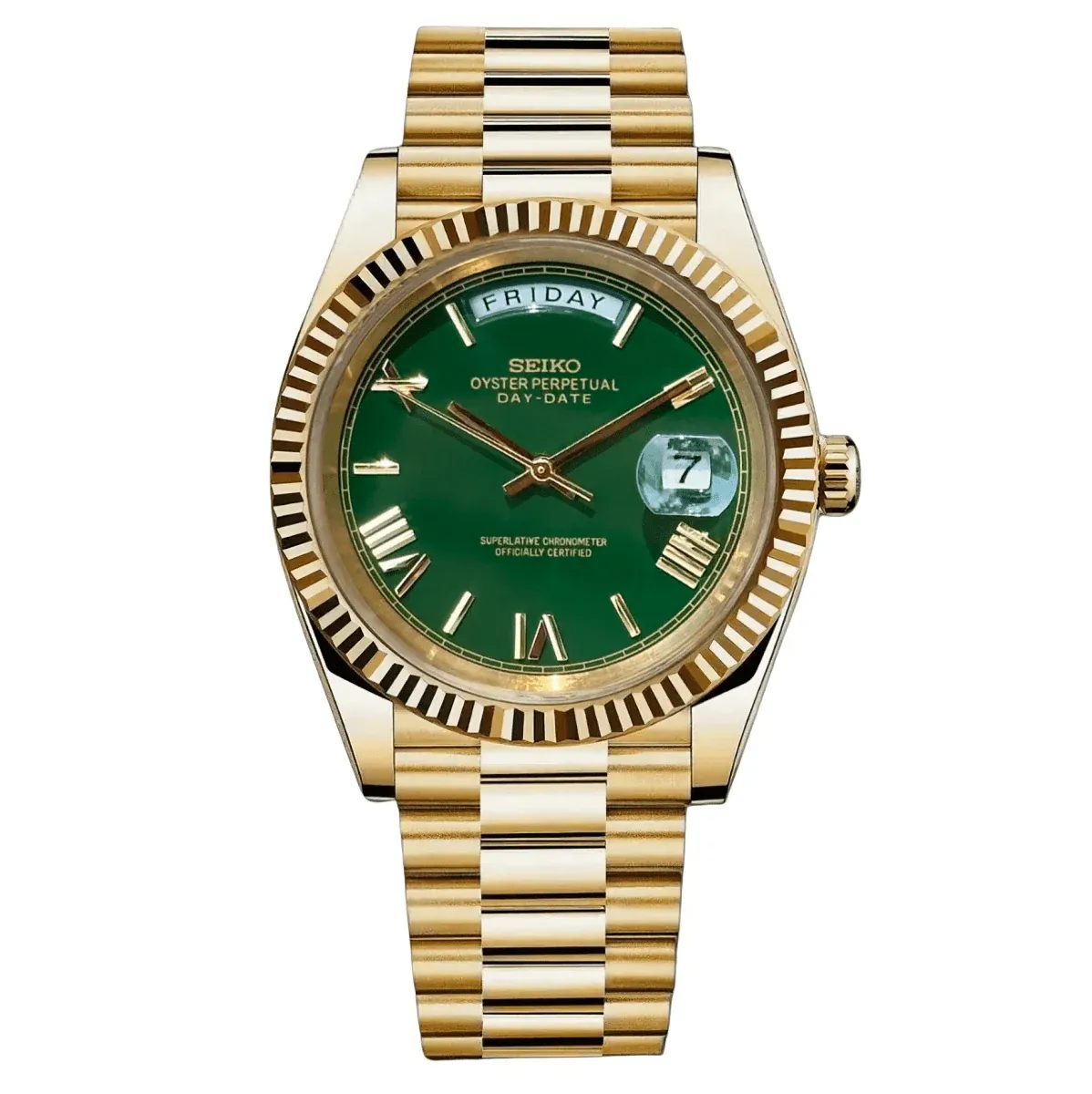 Seiko Mod "Day-Date" Inspired - Gold