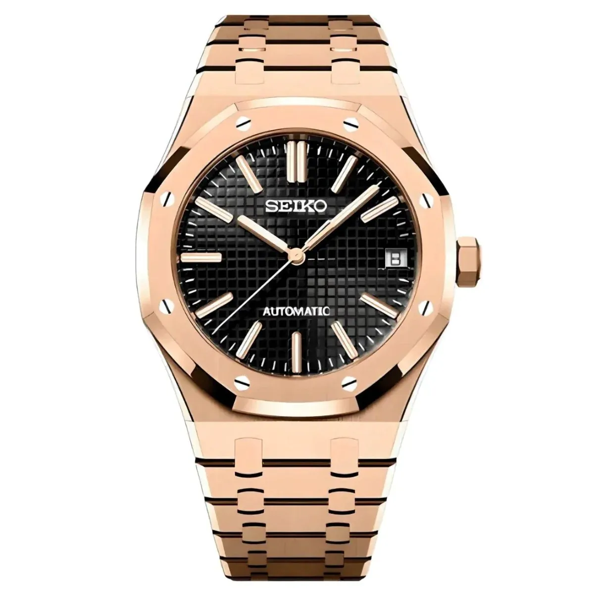Seiko Mod "Royal Oak" Inspired - Rose Gold