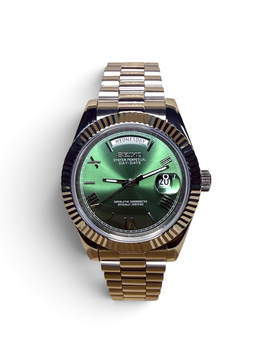 Seiko Mod "Day-Date" Inspired - Olive