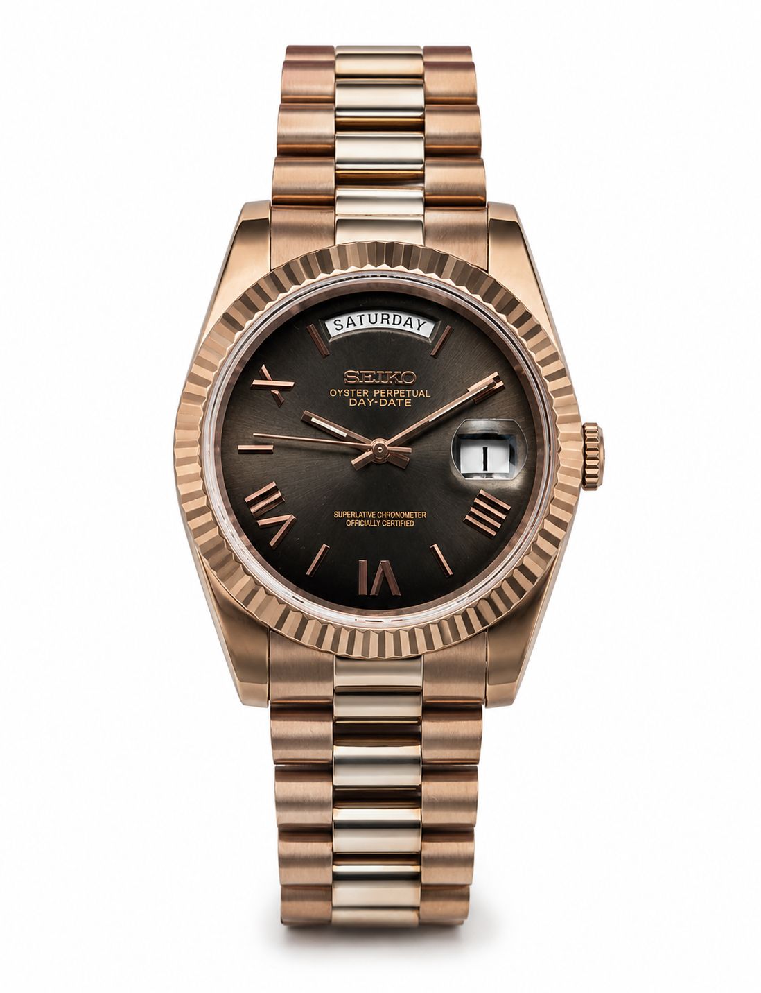 Seiko Mod “Day-Date” Inspired - Rose Gold