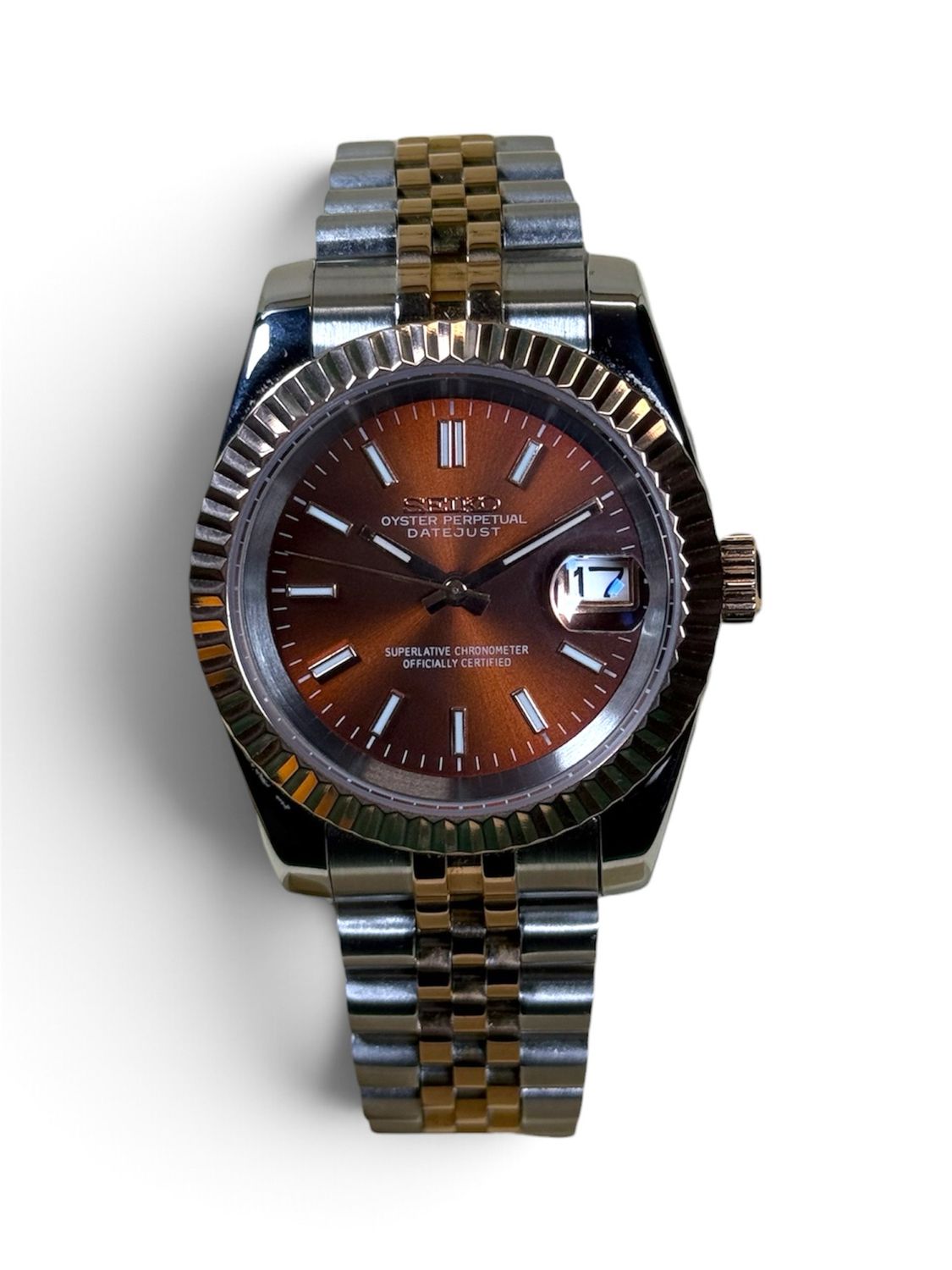 Seiko Mod "Datejust" Inspired Chocolate Dial