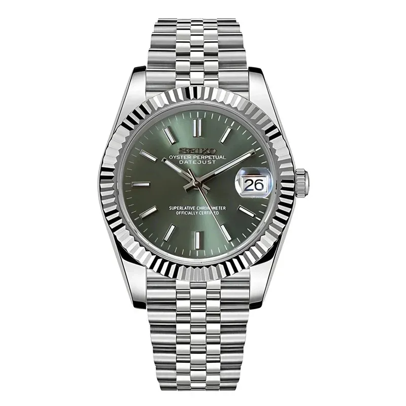 Seiko Mod “Datejust” Inspired - Olive Green Dial