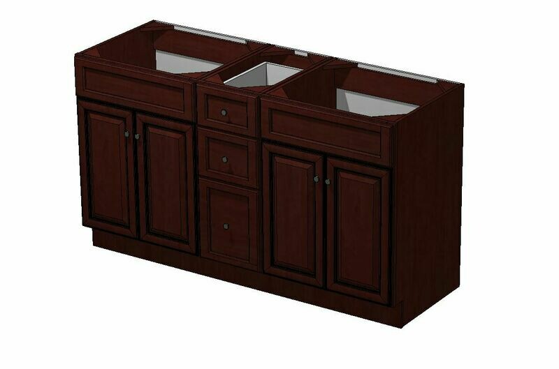 60 Inch Cardinal Cherry Vanity
