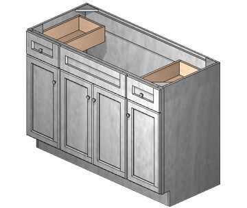 48 Inch Acadia Grey Shaker Vanity
