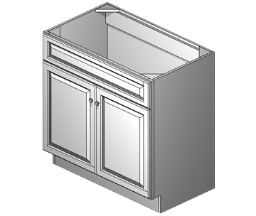 36 Inch Gibson White Shaker Vanity