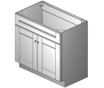 36 Inch Town White Shaker Vanity