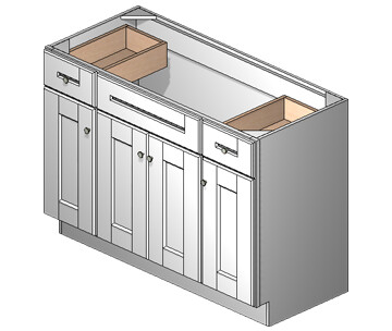 48 Inch Town White Shaker Vanity