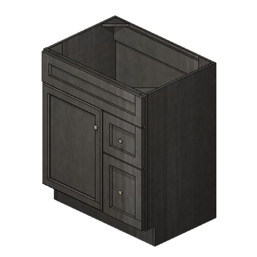 30 Inch Ashton Grey Shaker(Door Right)