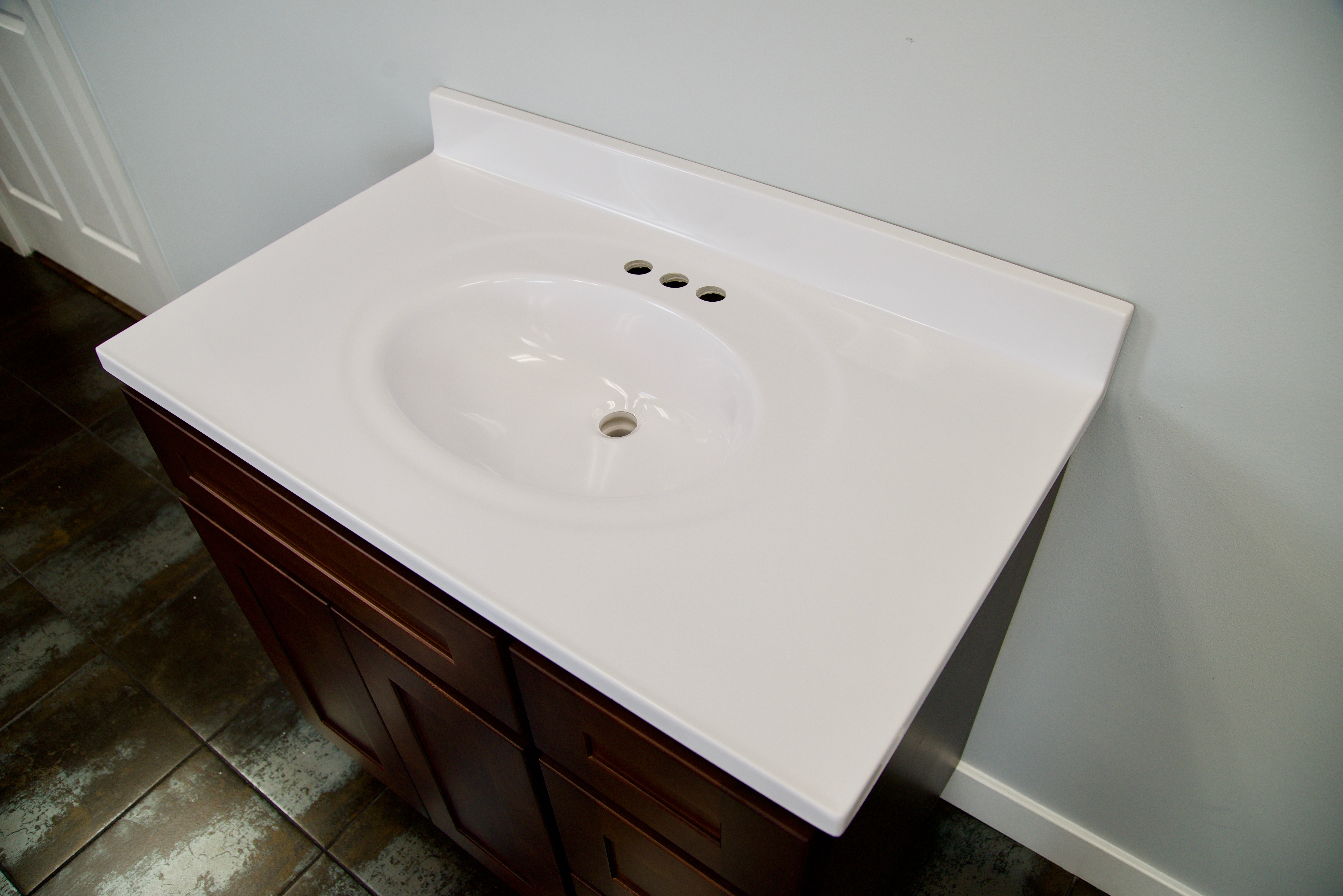 37'' White Cultured Marble Top