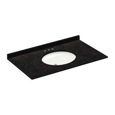 61 Inch Absolute Black Granite Vanity Top