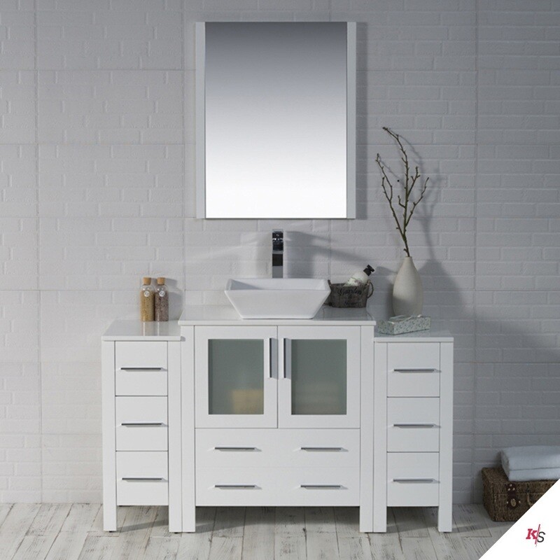 54 Inch Sydney Vanity With Side Cabinet 54 Inch Sydney Vanity With Side Cabinet